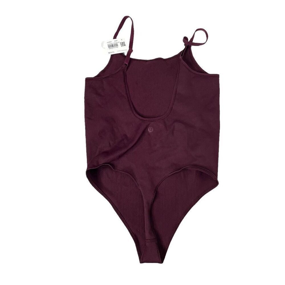 NEW Lululemon Underneath It All Bodysuit Size M burgundy Dark Adobe - Picture 9 of 9